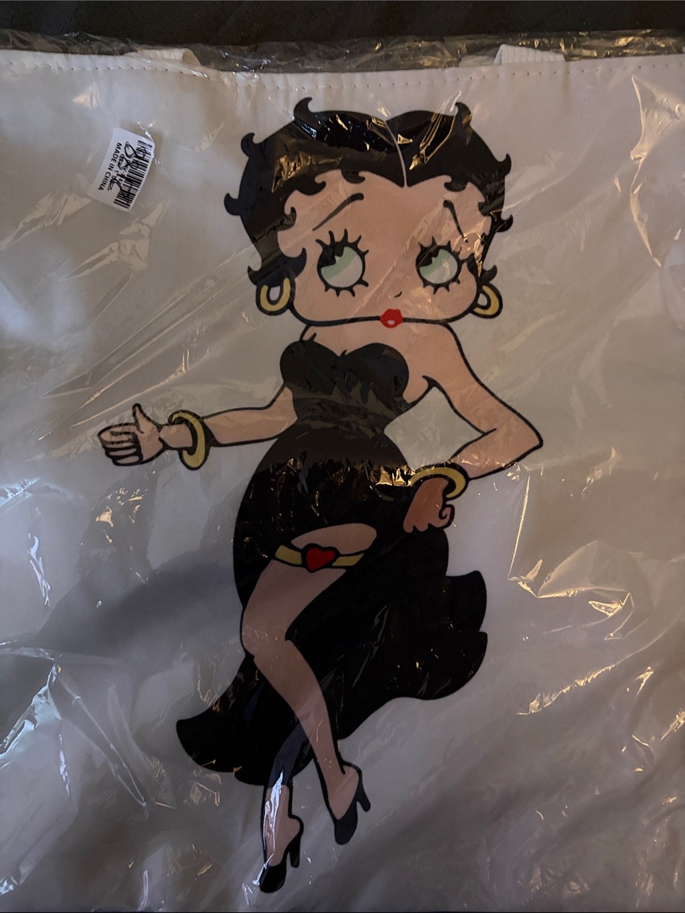 FASHION Betty Boop Black Dress Graphic Tote